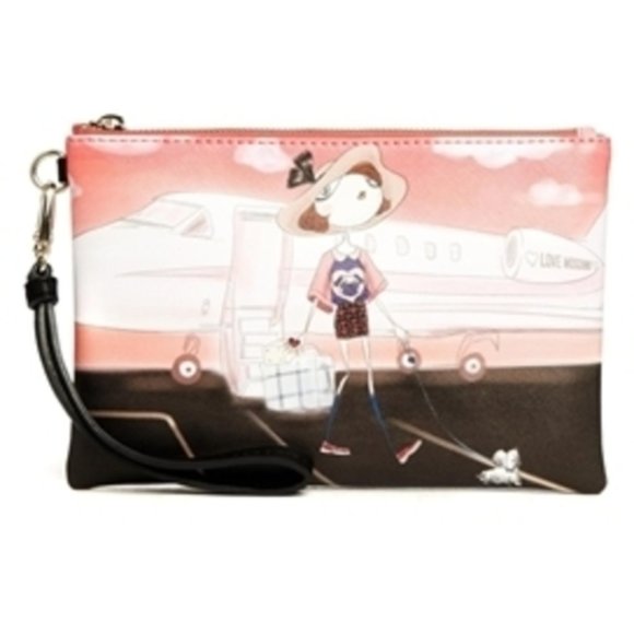 Love Moschino saffiano leather wristlet - Picture 1 of 8